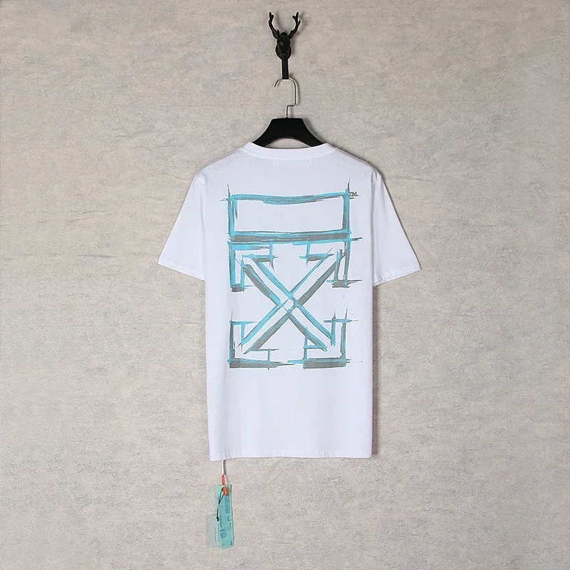 Off-White T-Shirt with Graffiti Arrow Back Graphic