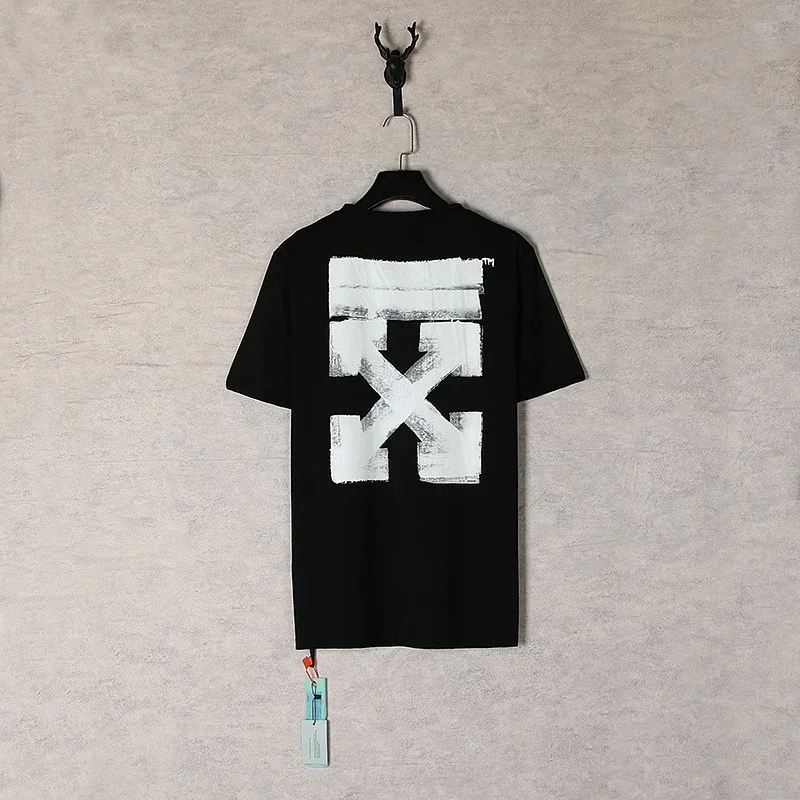 OFF-WHITE Black T-Shirt with White Arrow Graphic