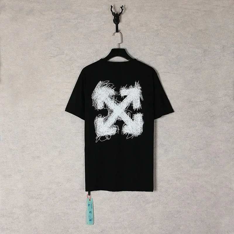 Off-White Black T-Shirt with White Arrow Logo