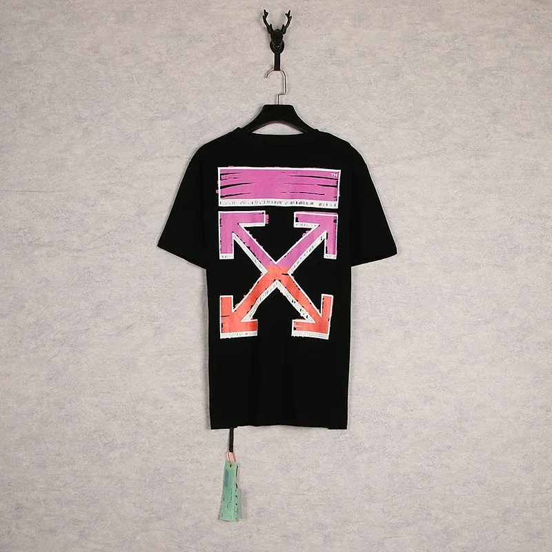 OFF-WHITE Black T-Shirt with Gradient Arrow Logo