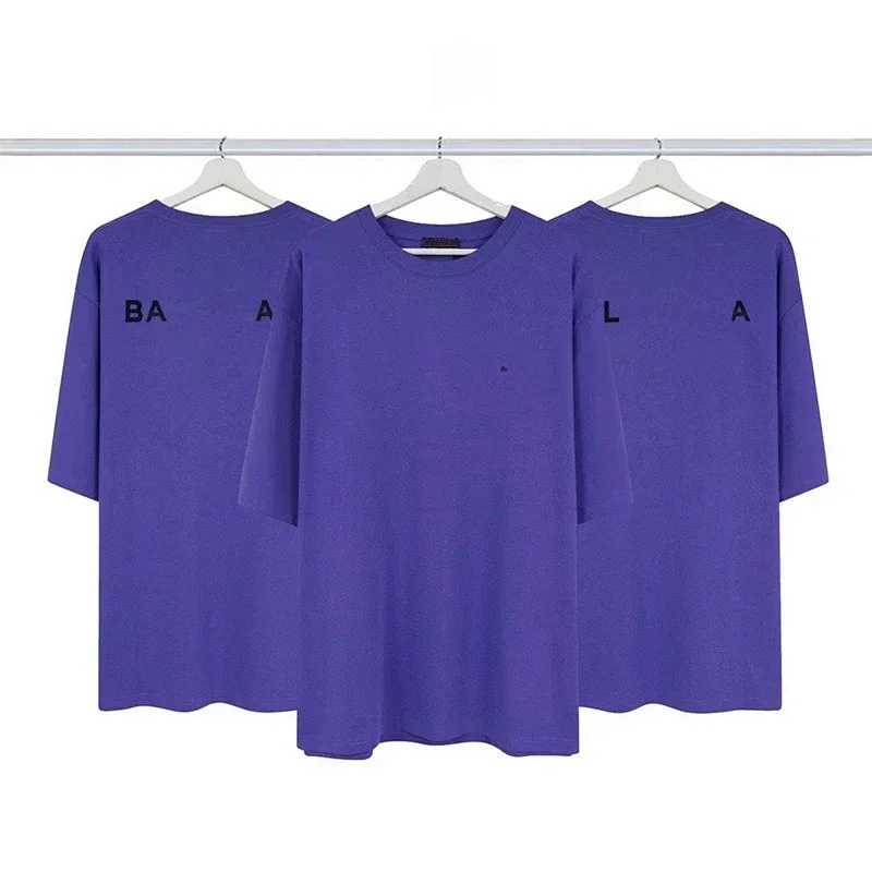Balenciaga Purple Oversized Logo T-Shirt