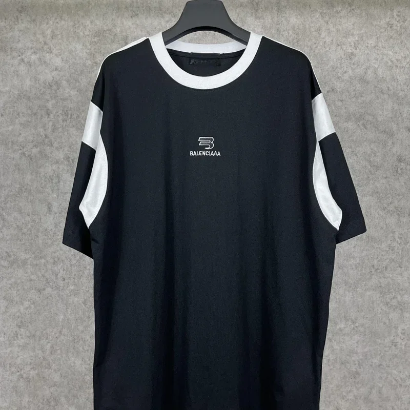 BALENCIA AA Black T-Shirt with White Details & Logo