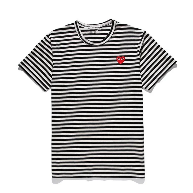 Comme des Garçons PLAY Striped Heart T-Shirt
