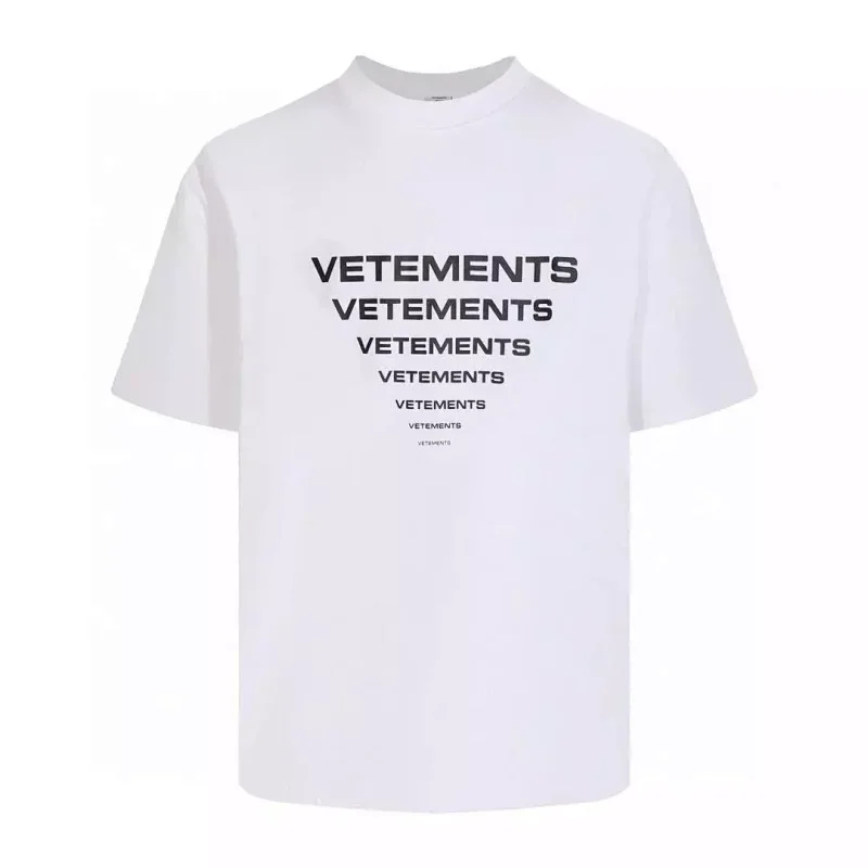 VETEMENTS Logo Print White T-Shirts