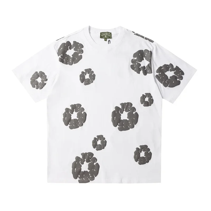 NEIGHBORHOOD Gray Circle Pattern White T-Shirt