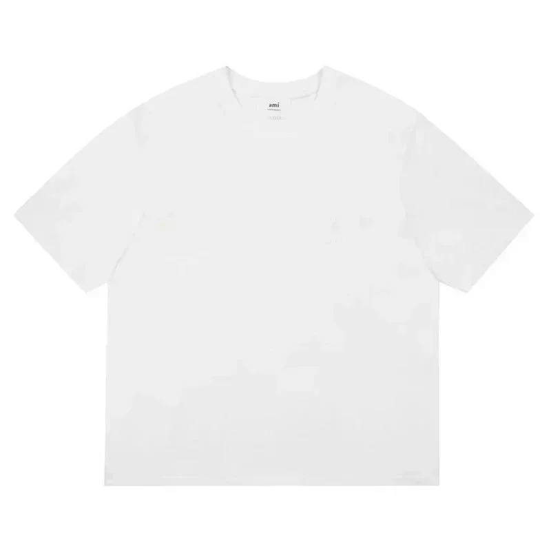 ami White Minimalist Tee