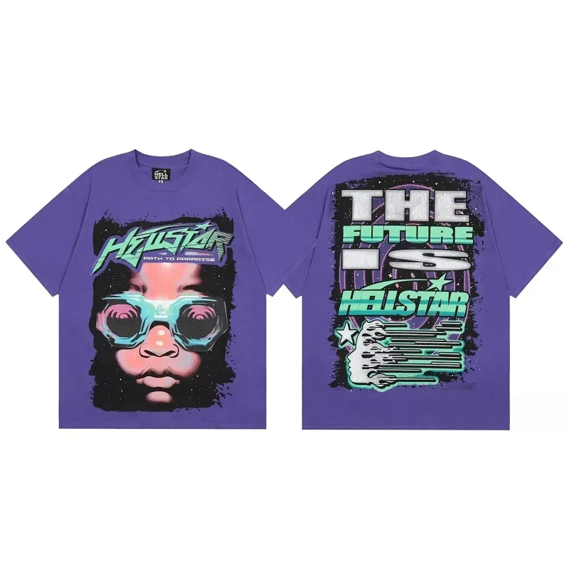 HELLSTAR "THE FUTURE IS HELLSTAR" Purple T-Shirt