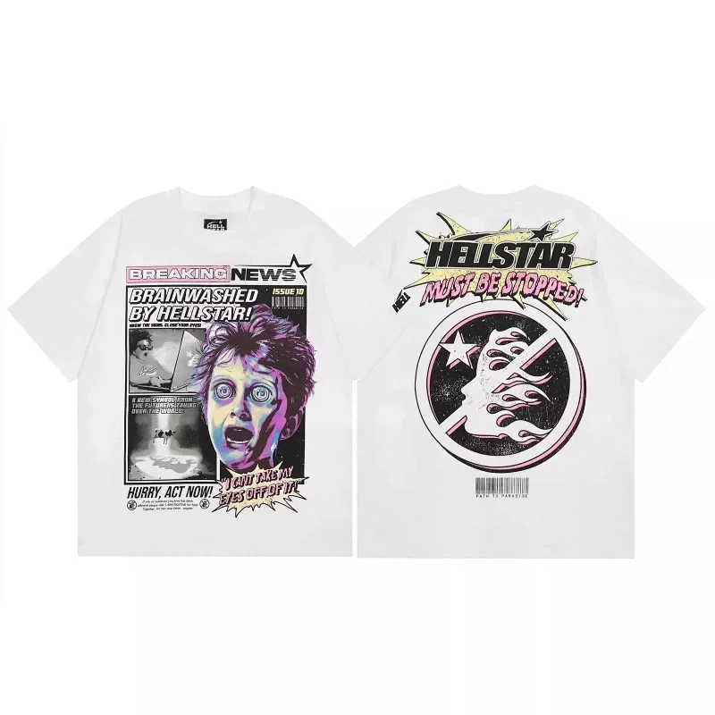 HELLSTAR White Graphic Print T-Shirt