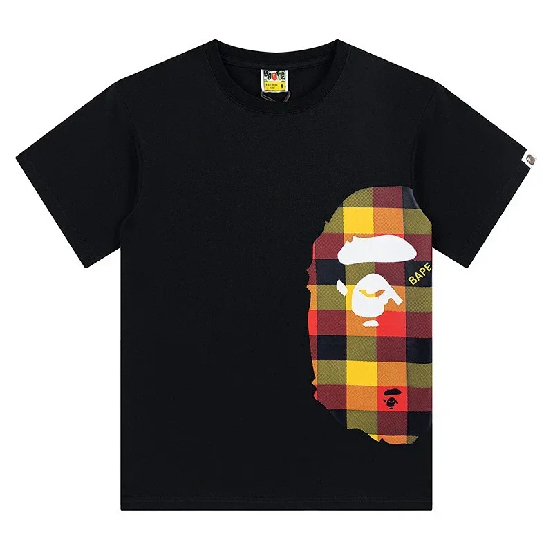 BAPE Plaid Ape Head Graphic T-Shirt
