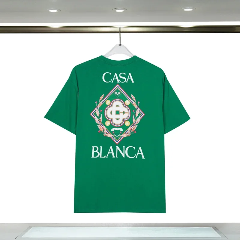 CASA BLANCA Green T-Shirt with Back Emblem