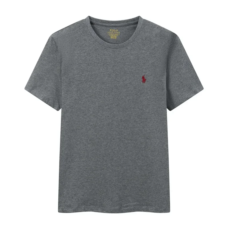 Polo Gray T-Shirt with Red Pony
