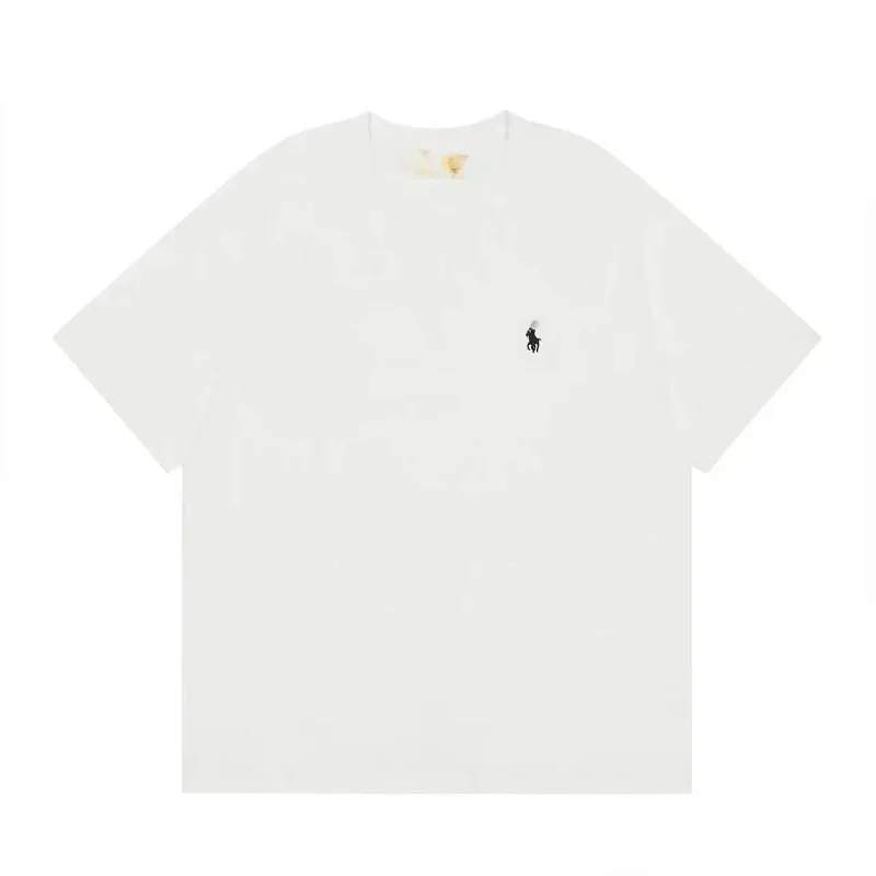 Polo White T-Shirt with Horse Embroidery