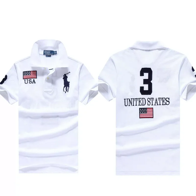 Polo American Flag No.3 Embroidered Short Sleeve