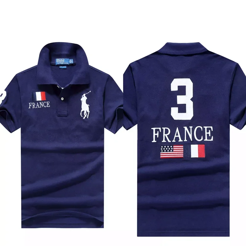 Polo French Flag No.3 Embroidered Short Sleeve