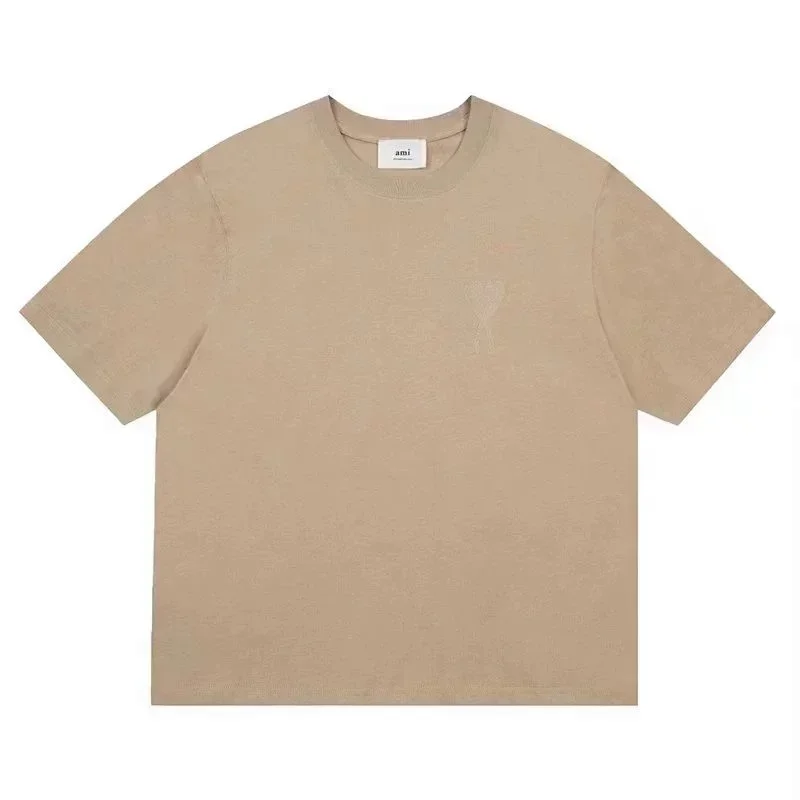 ami Beige Crew Neck Tee