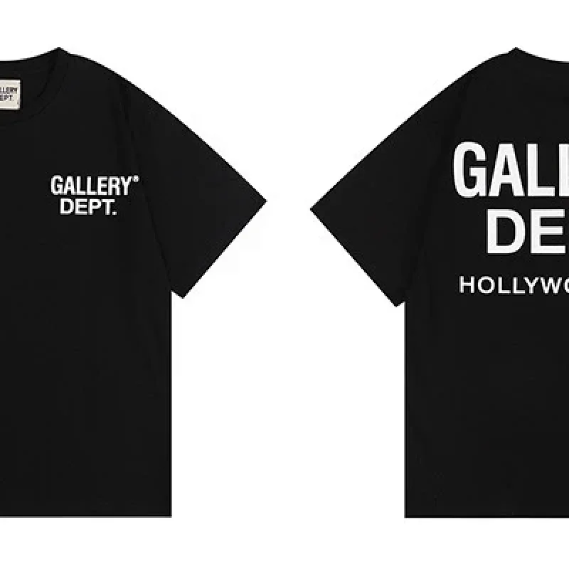 Gallery Dept Black White Text Printed Tee