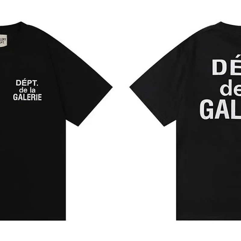 Galerie Black White Text Printed Tee