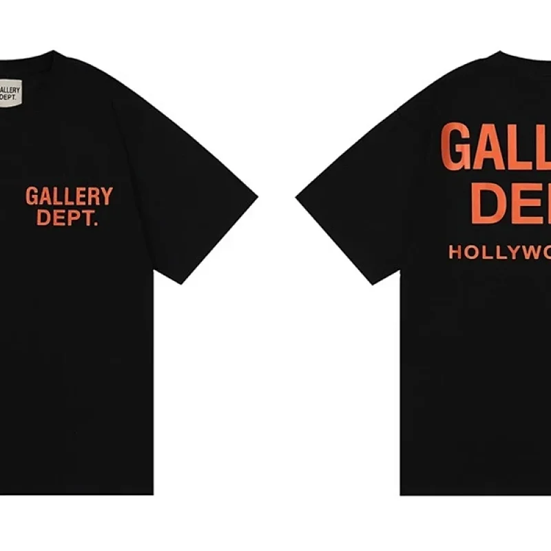 Gallery Dept Black Orange Text Printed Tee