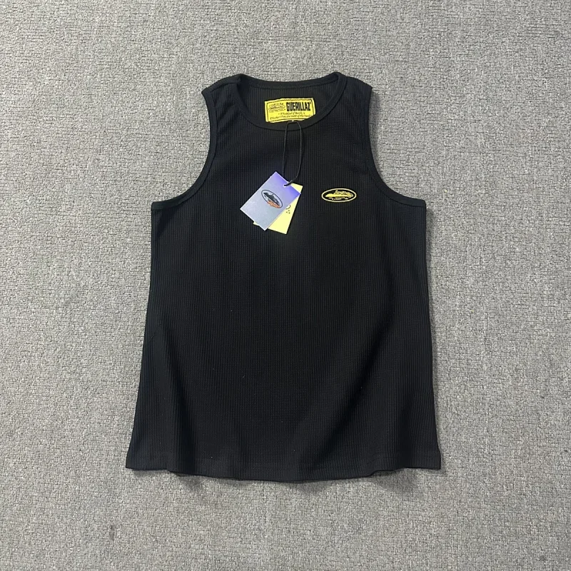SUPERTOFU Black Ribbed Tank Top