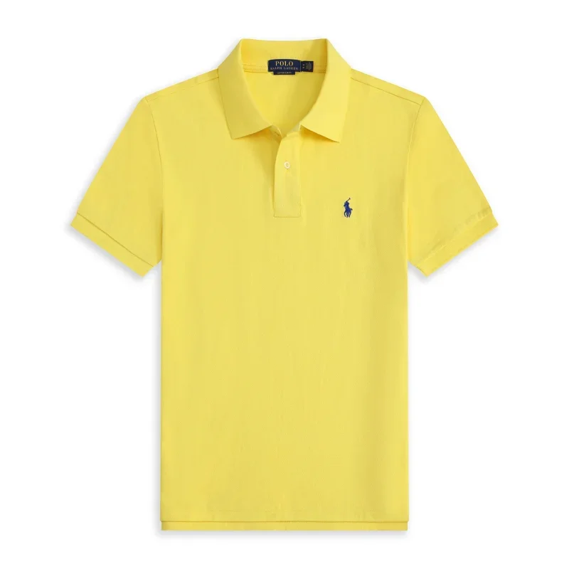 POLO Yellow Polo T-Shirt with Embroidered Logo