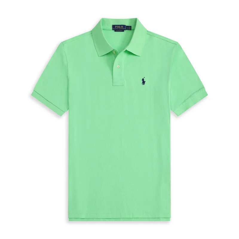 POLO Light Green Polo Shirt with Embroidered Pony