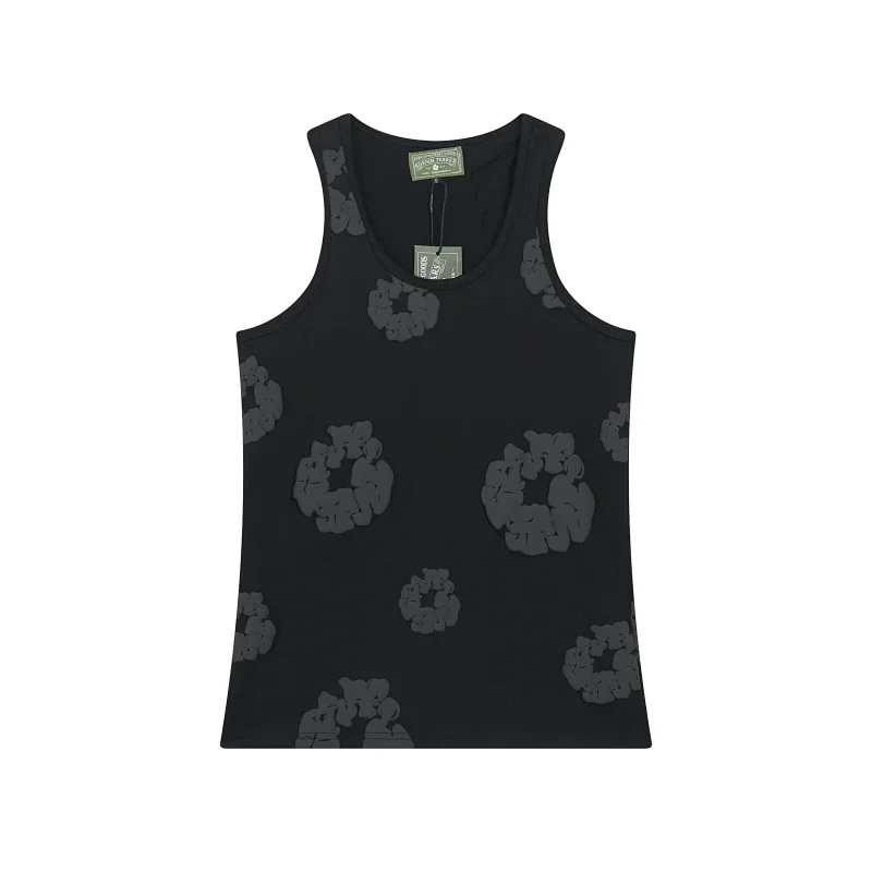Human Made Black Gray Flower Tank Top