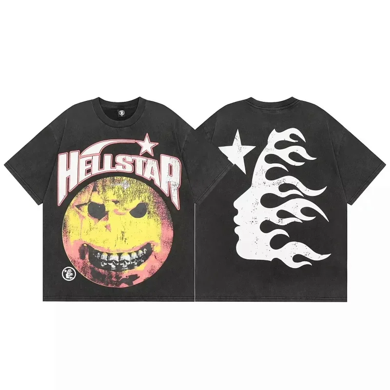 Hellstar Black Smiley Flame Short Sleeve
