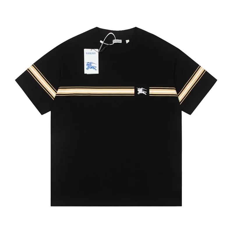 Burberry Black Gold Stripe Knight Tee