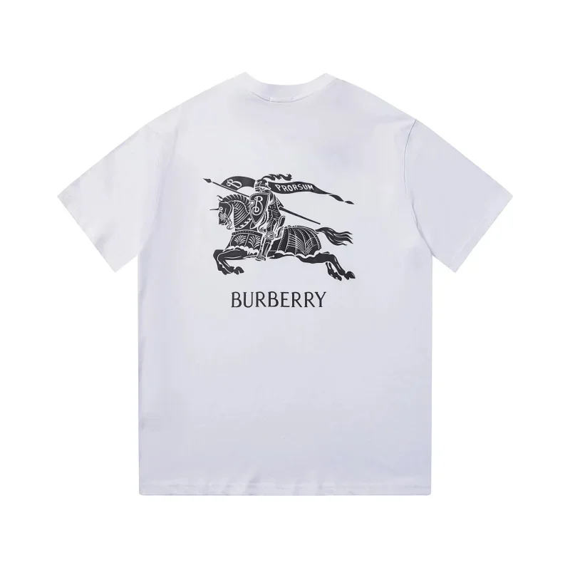 Burberry White Knight Print Short Sleeve
