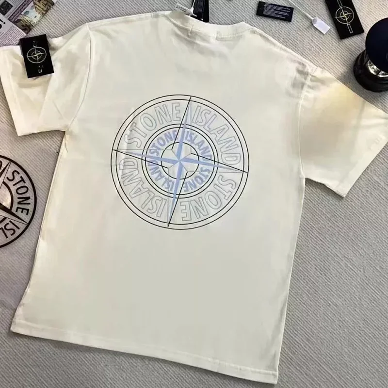Stone Island T-Shirt with Back Compass Logo