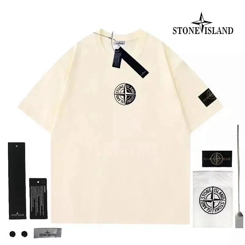STONE ISLAND Off-white Compass Logo Short Sleeve