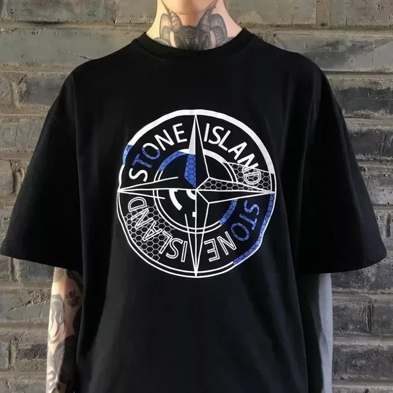 Stone Island Black Back Star Compass Tee