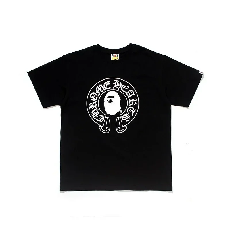 A BATHING APE Ape Head & Chrome Hearts Horseshoe Tee