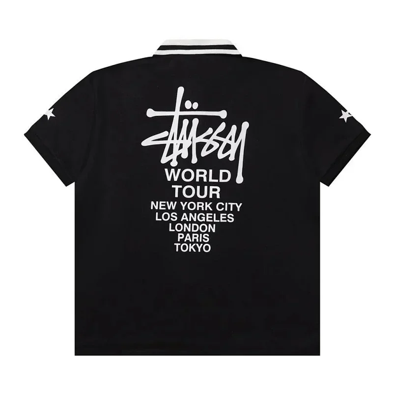 Stussy World Tour Polo T-Shirt