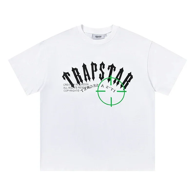 TRAPSTAR White Green Target Black Logo Tee