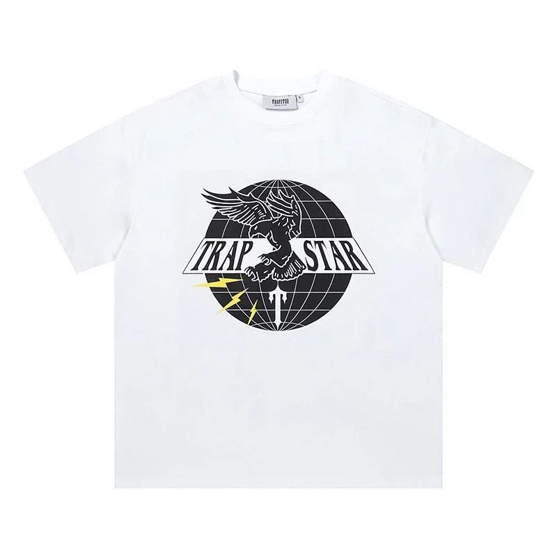 TRAPSTAR White Eagle Thunder Lightning Print Tee