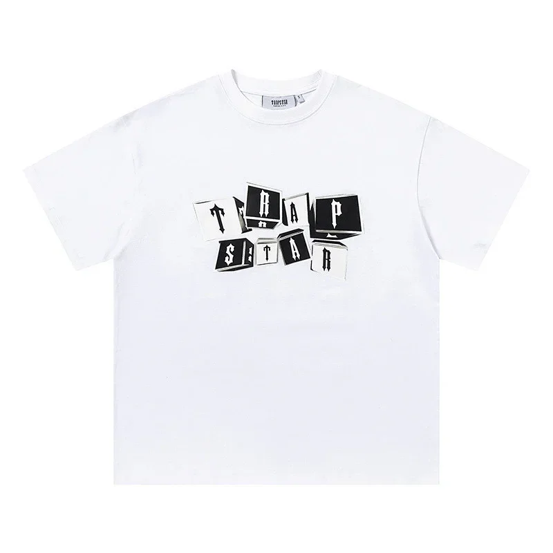 TRAPSTAR White 3D Letter Print Short Sleeve