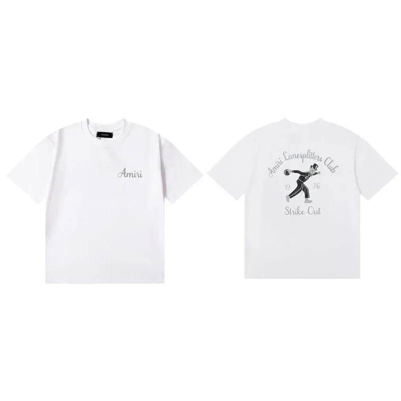 Amiri T-Shirt with Front & Back Bowler Graphic