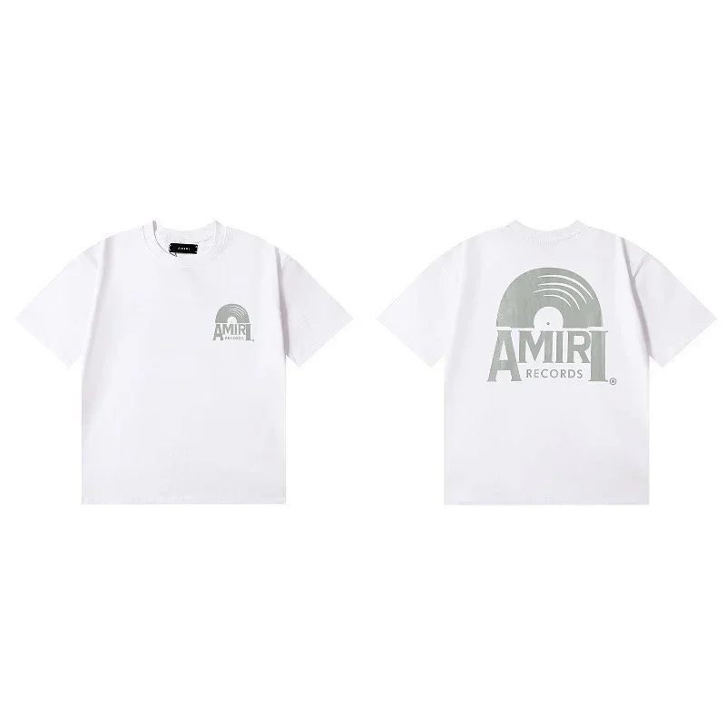 AMIRI White T-Shirt with Vinyl Logo Print