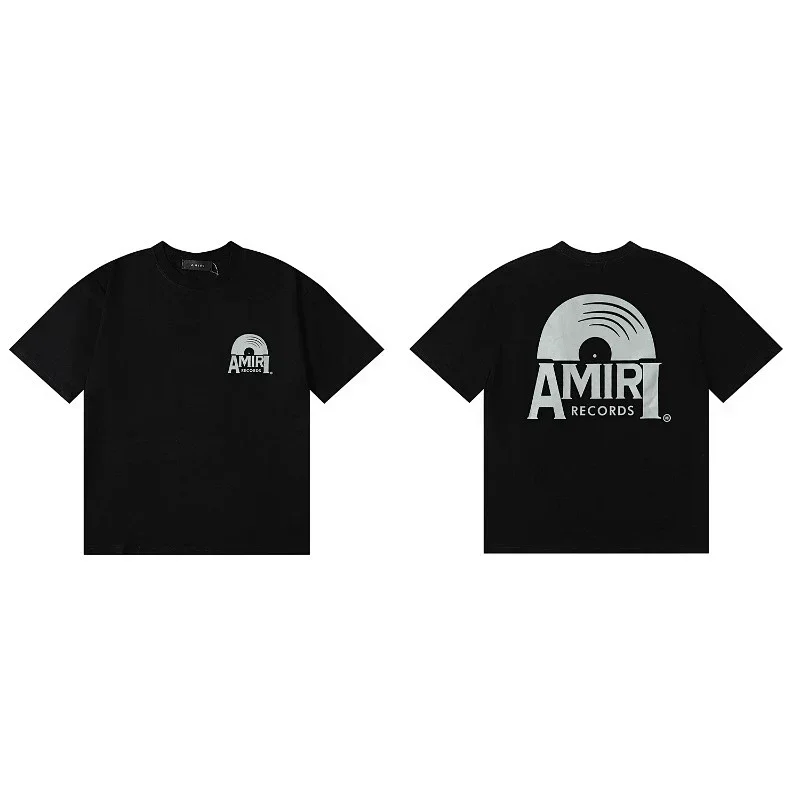 AMIRI Black Small Logo Back Disc Print Tee