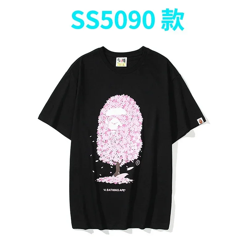 A BATHING APE Black Cherry Blossom Ape Tree Tee