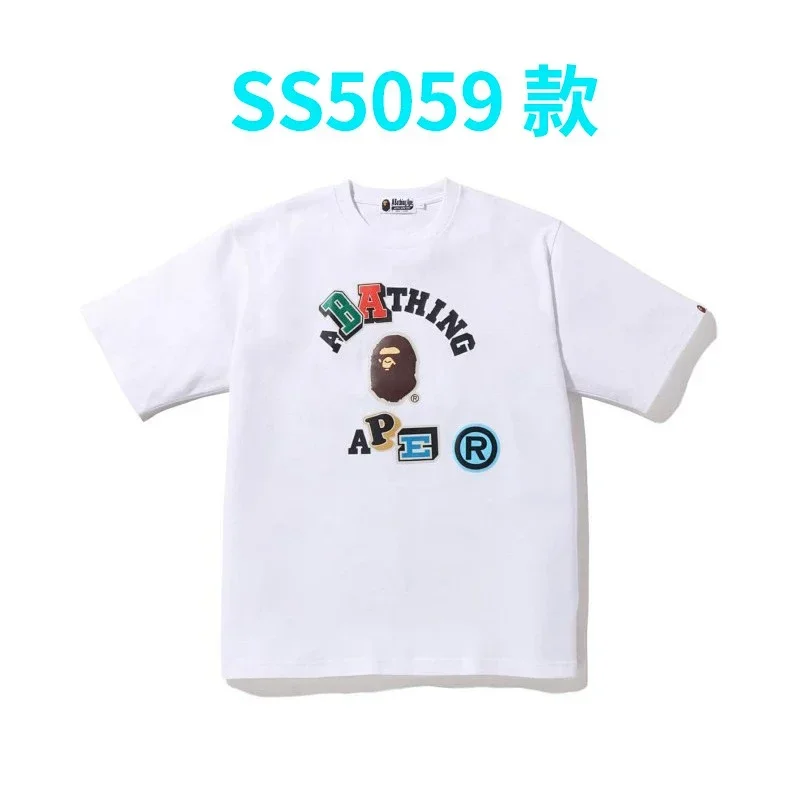 A BATHING APE White Color Letter Ape Tee