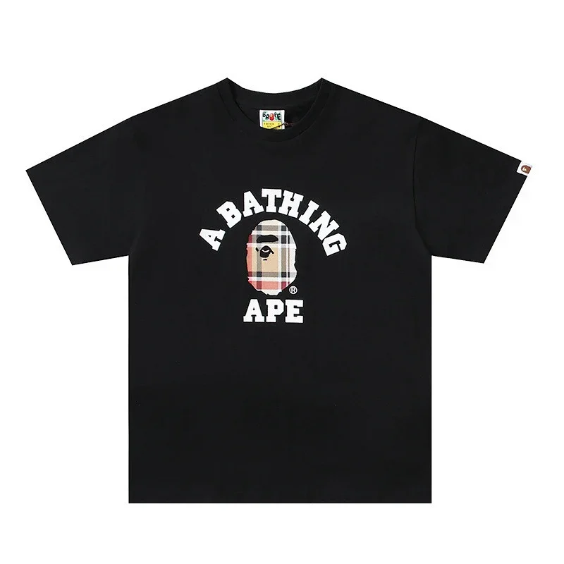 BAPE Black Check Ape Head Short Sleeve
