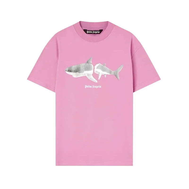 Palm Angels Pink Shark Graphic T-Shirt
