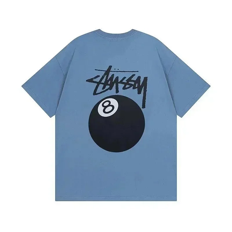 Stussy Light Blue 8 Ball Graphic T-Shirt