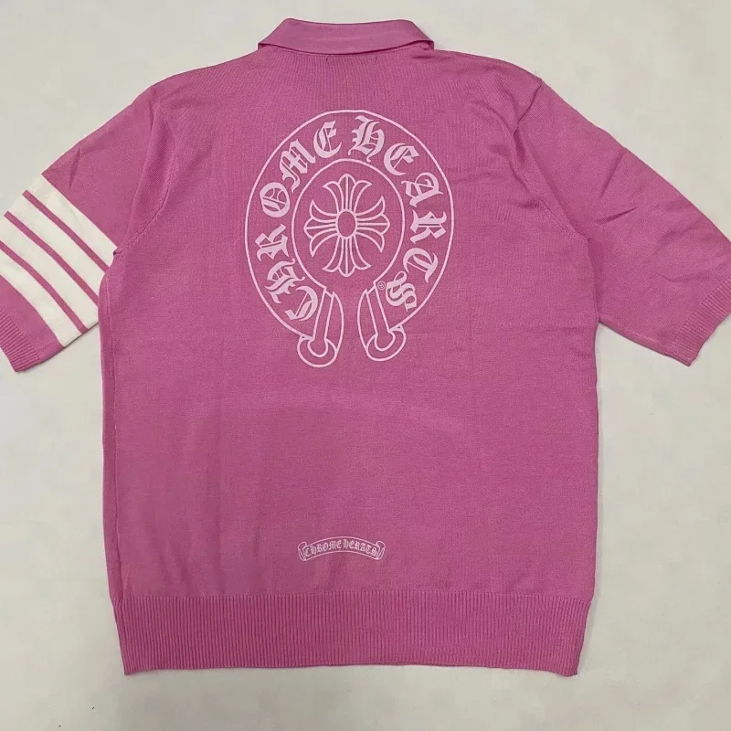 Chrome Hearts Pink Horseshoe Cross T-Shirt