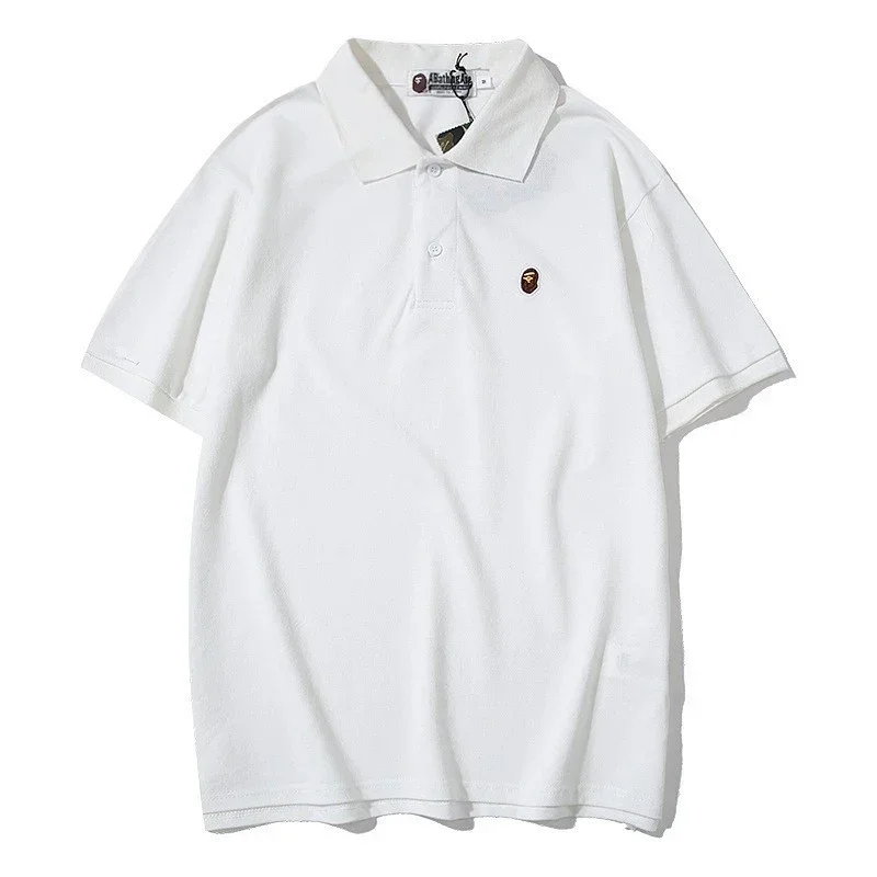 Bape White Ape Head Polo