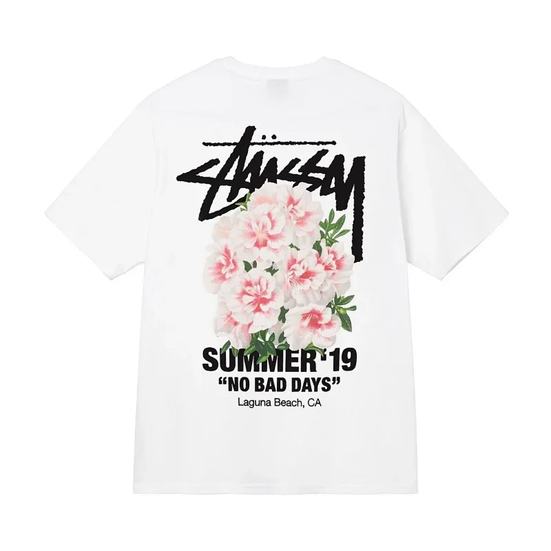 Stussy Floral Graphic Tee "SUMMER '19 NO BAD DAYS"