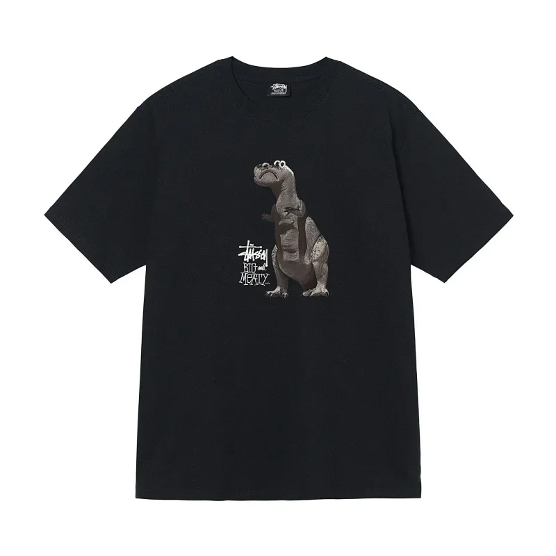 Stussy Black Dinosaur Graphic T-Shirt