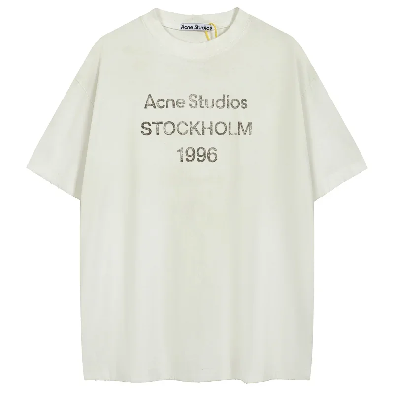Acne Studios White "Acne Studios STOCKHOLM 1996" Printed Text T-Shirt